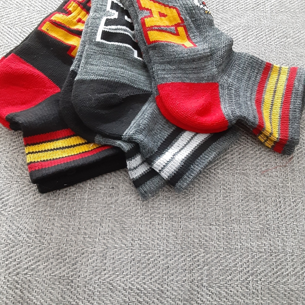 NBA MIAMI HEAT Quarter Mens Socks ( 3pk ) - Picture 5 of 7